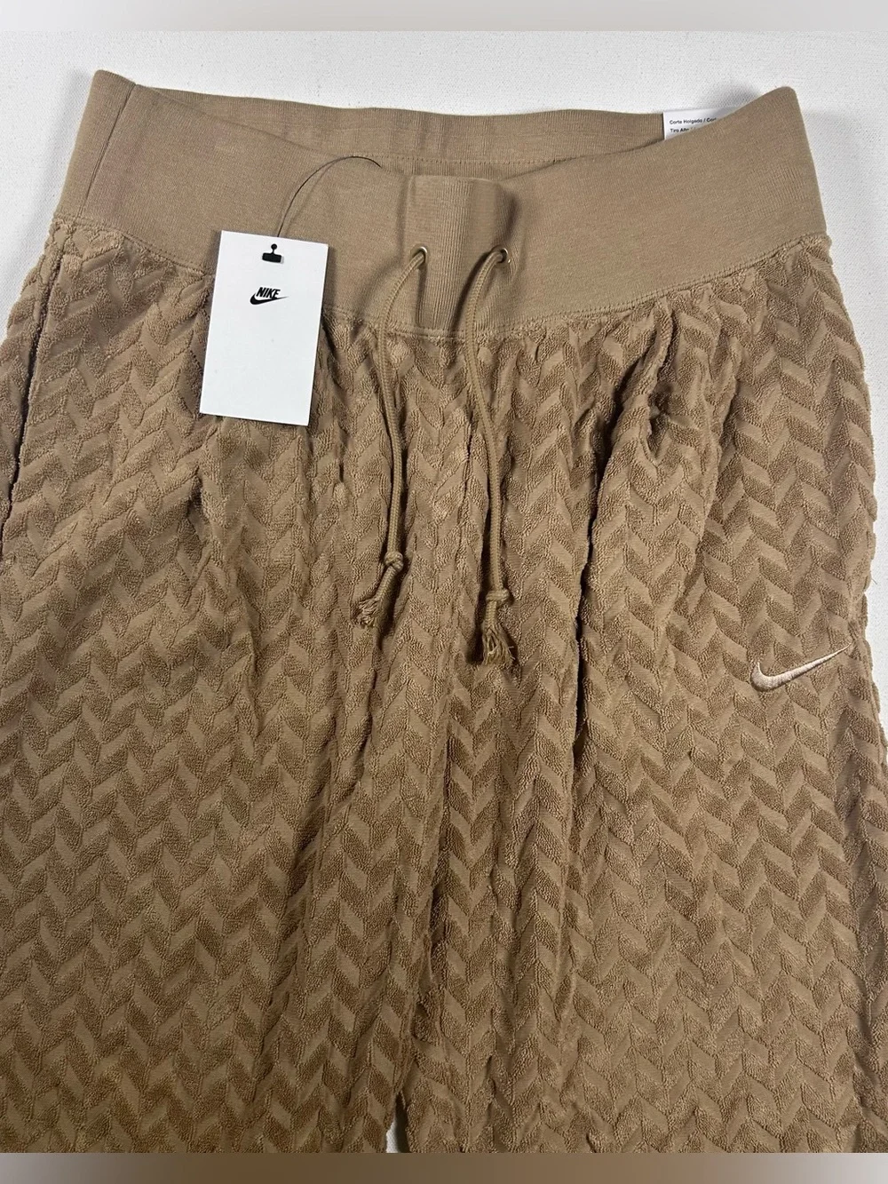 Nike Womens Medium Tan Everyday Modern High Rise Textured Joggers DR2178-258 NEW